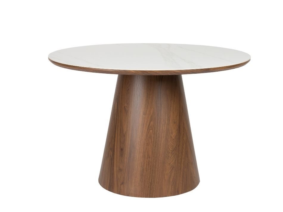 Dining Table Almira Round Walnut 1