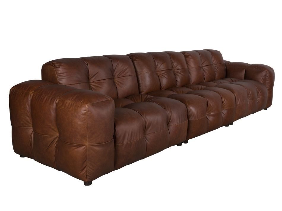 Sofa Hackman 4.5-Seater Leather Chocolate 1